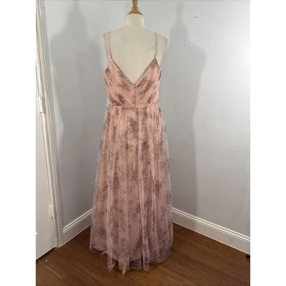 Marchesa Pink Floral Maxi Dress - Picture 2 of 13